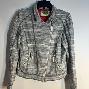 Anthropologie Gray Striped Women's Blazer/Jacket